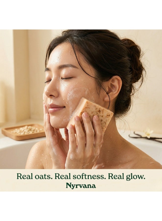 Nyrvana Oats & Vanilla with Cocoa Butter Soap 100g (3.52 oz) | Soothes Eczema & Sensitive Skin | Deep Moisturising | Natural Soap for Dry & Reactive Skin - Image 5