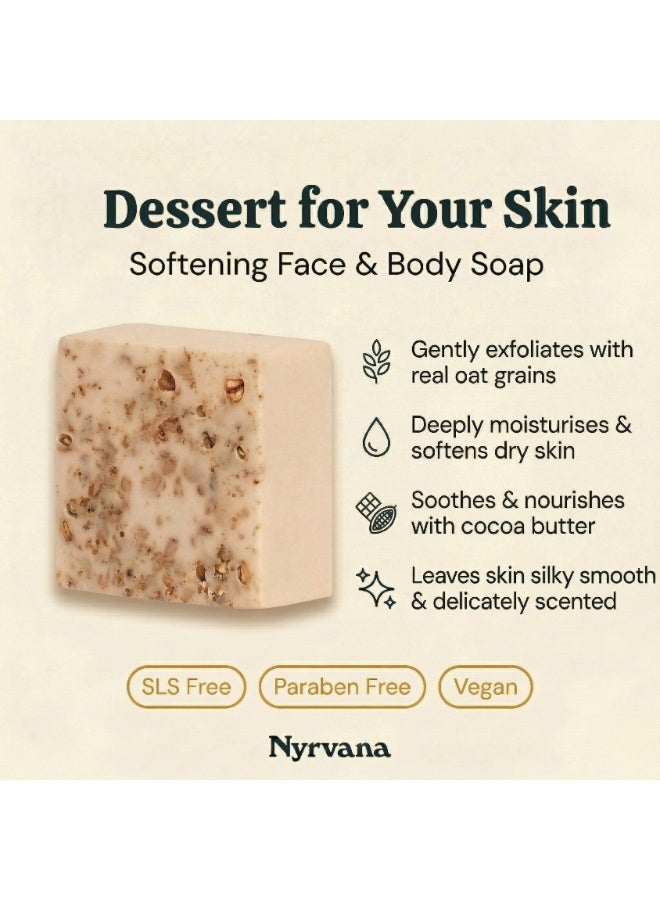 Nyrvana Oats & Vanilla with Cocoa Butter Soap 100g (3.52 oz) | Soothes Eczema & Sensitive Skin | Deep Moisturising | Natural Soap for Dry & Reactive Skin - Image 4