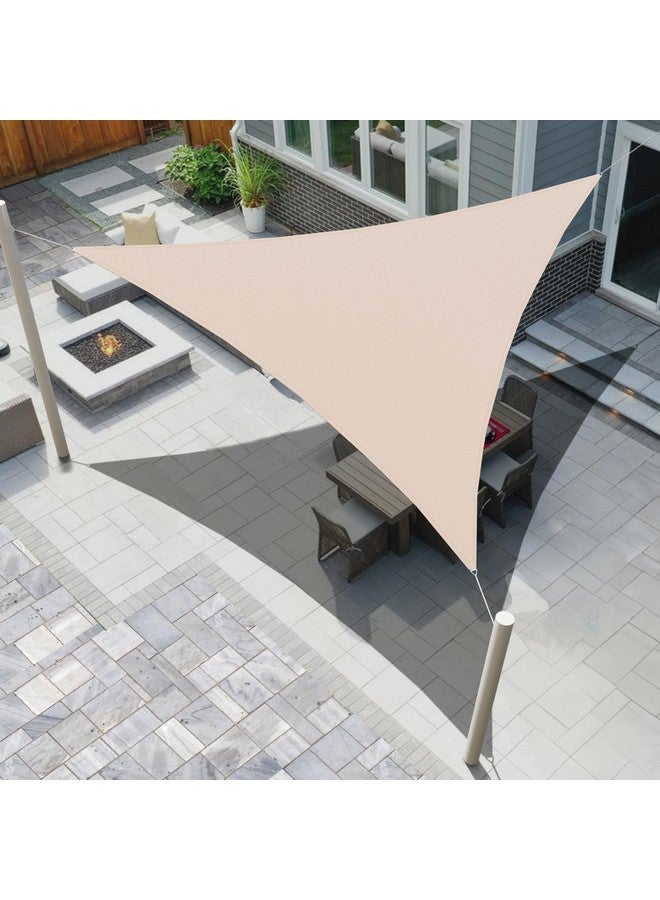Hippo HIPPO Triangle Shade Sail Affordable & Premium 230 GSM Sun Shade UV Block for Outdoor Car Parking Garden (Persian-Beige, 16FTX16FTX16FT) - Image 1
