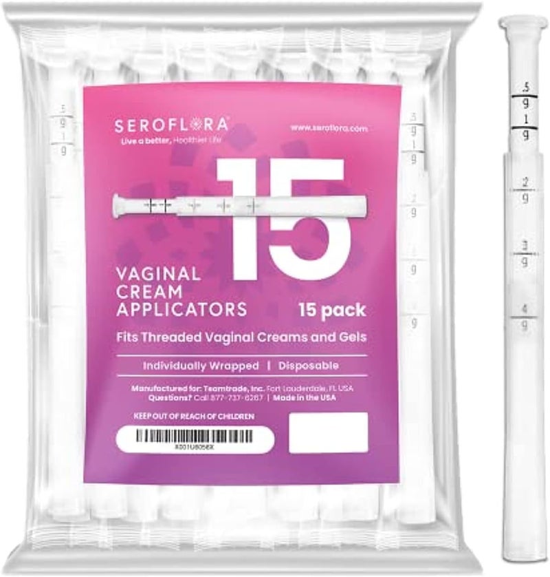 Serovera Disposable Vaginal Cream Applicators 15 Pack for Women - Image 1