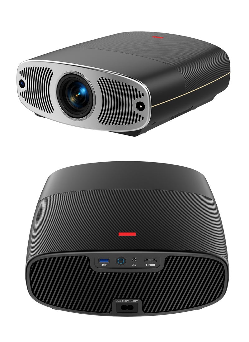 Mi VAZA - 2025 New 5-inch LCD 2GB+32GB Projector -Ultra-Bright Even in Daylight -1080P HD - Built-in Dual 10W Hi-Fi Speakers with Dolby Audio support-Support 4K - Auto Focus - Auto Obstacle Avoidance - Wireless Screen Mirroring - Dual Speakers - Dual-band WiFi - Portable Mobile Home Theater - Suitable for Games, Office, Movies - Support HDMI, USB, Audio - Image 1