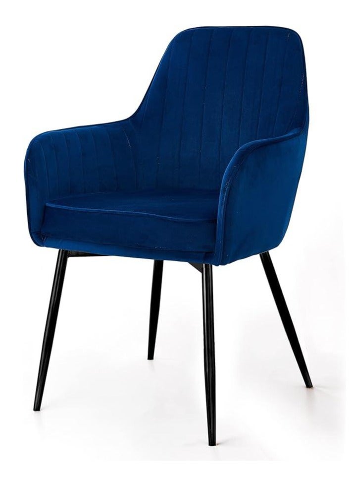Wooden Twist Wooden Twist Grievous Modern Cafe Dining Chair Metal Legs (Blue)  - Image 2