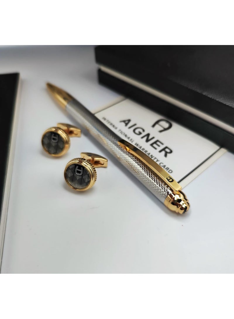 Aigner pen and cufflink
