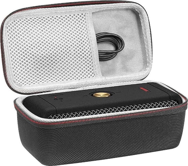 VERTUS® Hard Eva Box Case Organizer Portable Zipper Carry Cover Mesh Pocket Storage Bag for Marshall Emberton/II/III Bluetooth Speaker (Black) - Image 1