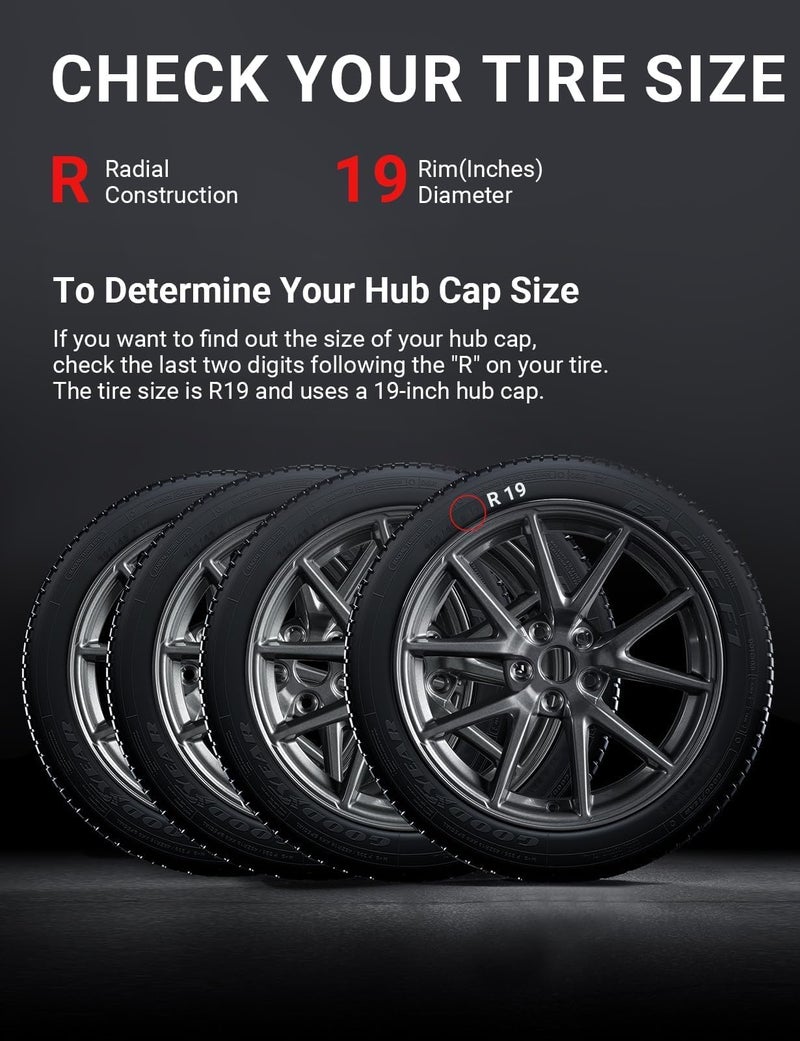 BASENOR Tesla Model Y Wheel Covers 19 Inch Hubcaps Replacement Hub Caps OEM Rim Protector (Proprietary Design) Black Wheel Caps Car Protection for Tesla Exterior Accessories - Image 3