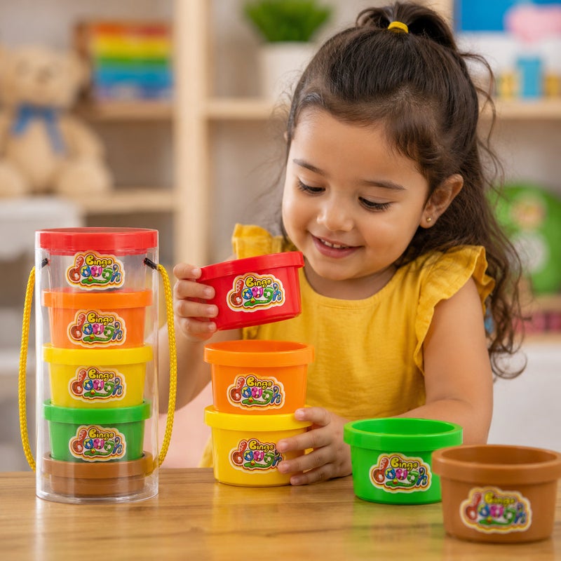 بينجو مجموعة صلصال بينجو للتشكيل، 5 علب ألوان مع حافظة حمل - SH-3662 - Image 2
