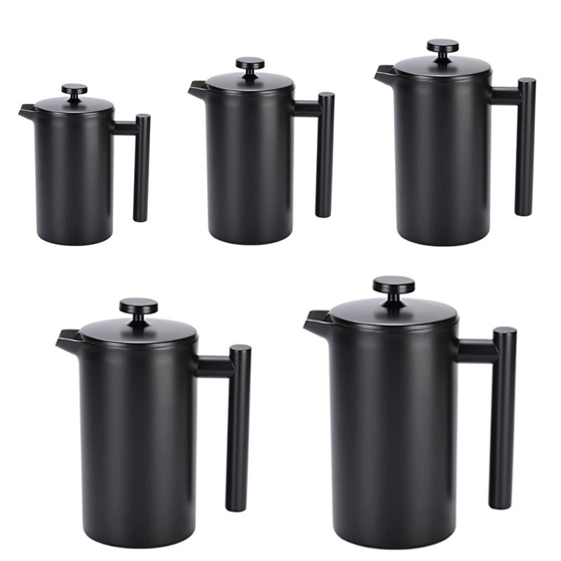 Internal And External 304 Press Black Coffee Pot European-Style Filter Hand Coffee Appliance Tea Making Filter Teapot - Image 2