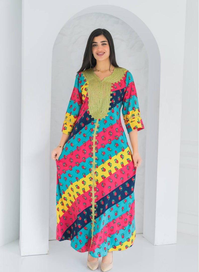 AFandina Distinctive shawlki galabiya A-369 - Image 2