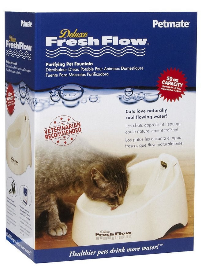 Petmate Deluxe Fresh Flow Cat, Bleached Linen, 50 Oz, 1 Count (Pack of 1) - Image 2