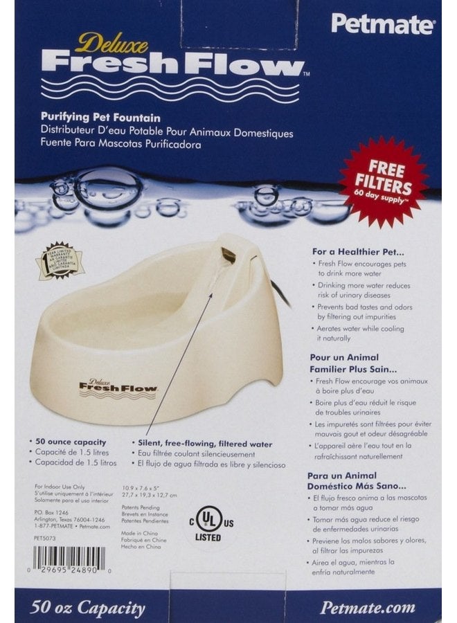 Petmate Deluxe Fresh Flow Cat, Bleached Linen, 50 Oz, 1 Count (Pack of 1) - Image 3