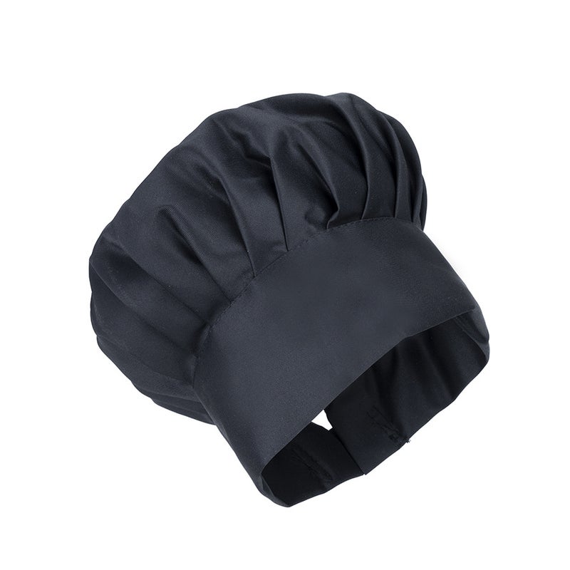 El Kitchen Waiter Work Cap Pleated White Chef Hat Noodles Mushroom Cloth Hat For Men And Women - Image 4
