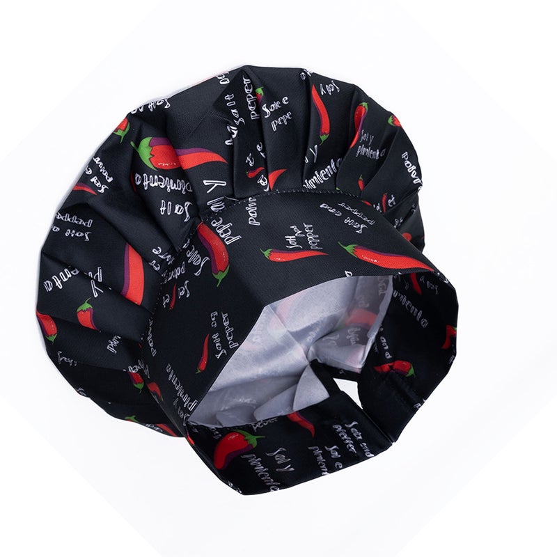 El Kitchen Waiter Work Cap Pleated White Chef Hat Noodles Mushroom Cloth Hat For Men And Women - Image 1