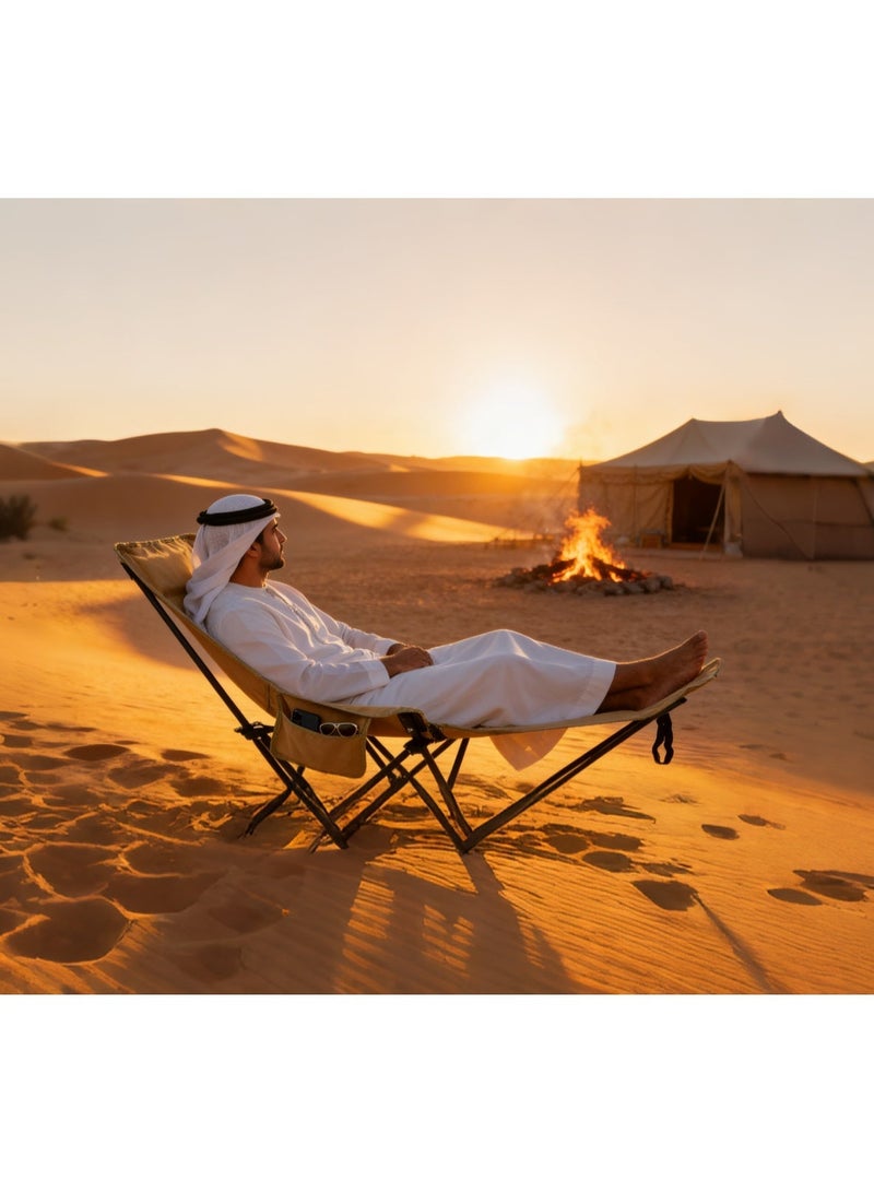 Valiant Glow Outdoor portable camping chair | reclining chair | three-position adjustable angle | lightweight folding camping chair, 200 kg load capacity, high-back padded beach chair with armrests and portable carrying case, suitable for camping, traveling, hiking and beach activities. - Image 3