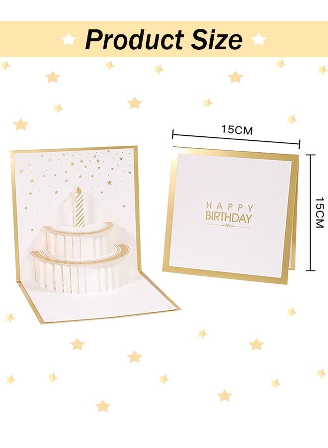 2 ورقة تصميم أنيق فاخر بطاقة منبثقة ثلاثية الأبعاد، بطاقة تهنئة لأعياد الميلاد، بطاقة هدايا متينة وقوية من الورق المقوى الأفضل لأعياد الميلاد والتخرج - Image 2