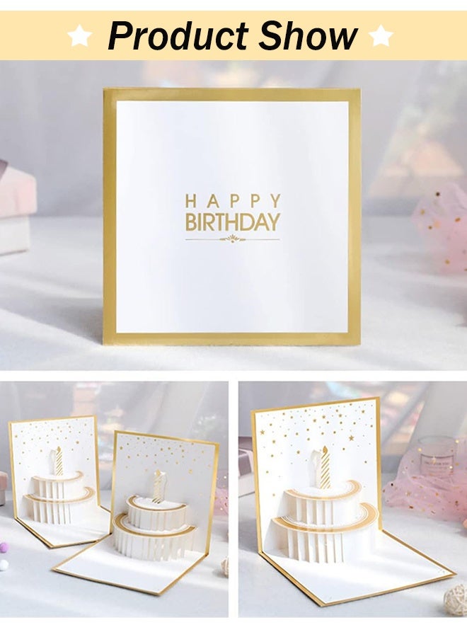 2 ورقة تصميم أنيق فاخر بطاقة منبثقة ثلاثية الأبعاد، بطاقة تهنئة لأعياد الميلاد، بطاقة هدايا متينة وقوية من الورق المقوى الأفضل لأعياد الميلاد والتخرج - Image 5