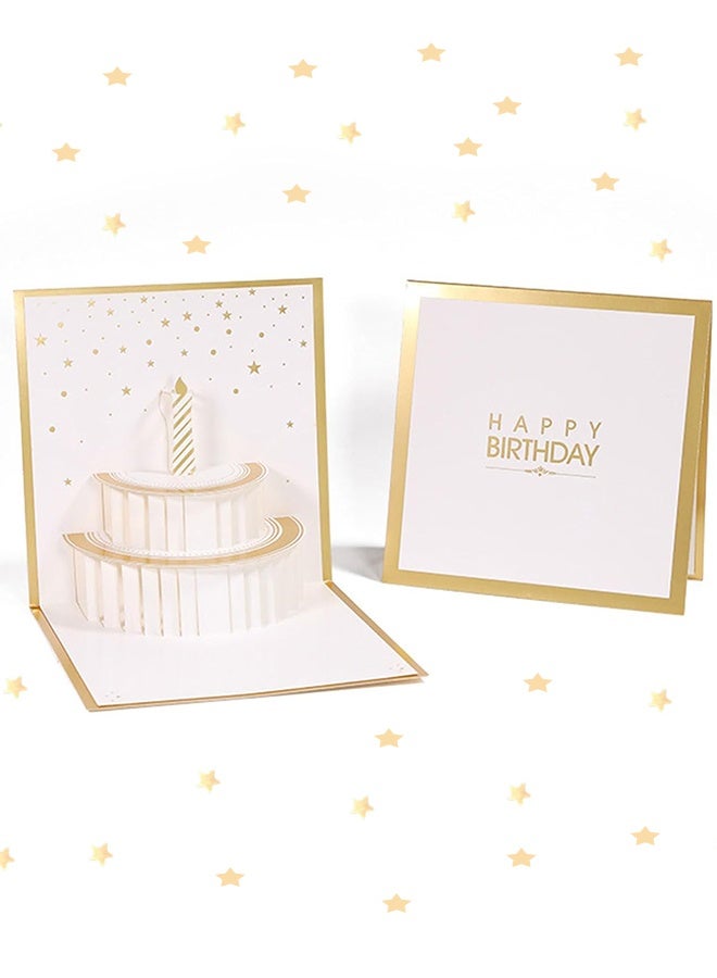 2 ورقة تصميم أنيق فاخر بطاقة منبثقة ثلاثية الأبعاد، بطاقة تهنئة لأعياد الميلاد، بطاقة هدايا متينة وقوية من الورق المقوى الأفضل لأعياد الميلاد والتخرج - Image 1