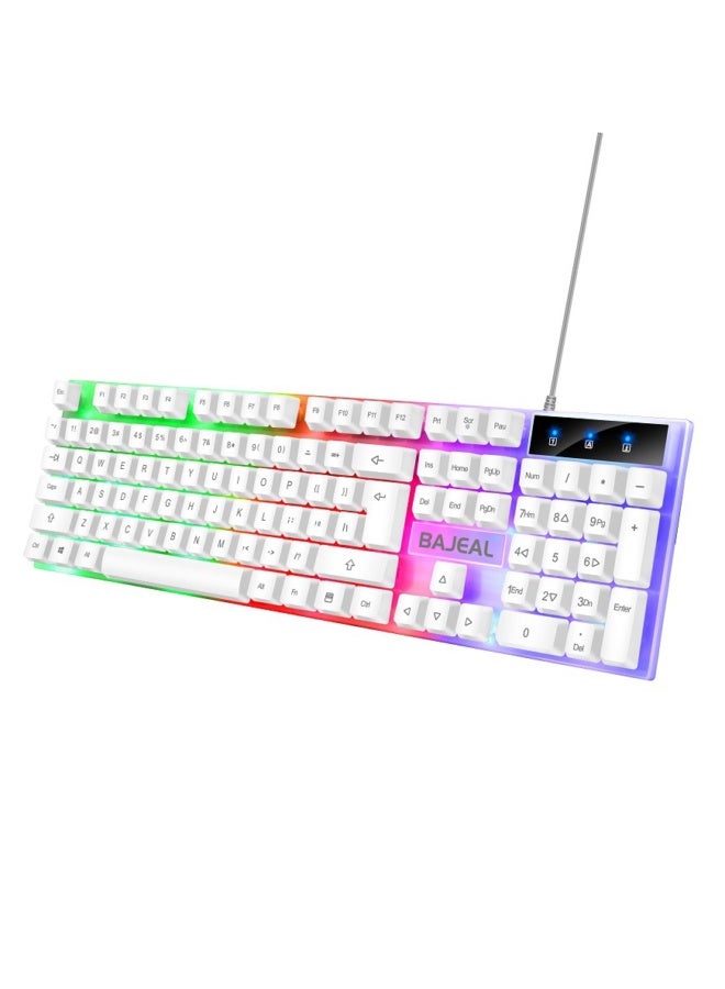 مجموعة لوحة مفاتيح وفأرة T350 سلكية مزودة بفتحات إضاءة RGB للاستخدام في الألعاب والمكتب