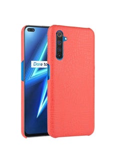 HuHa Case Cover For Realme X50 Pro/Realme X50 Pro 5G Shockproof Crocodile Texture PC + PU Case Red 