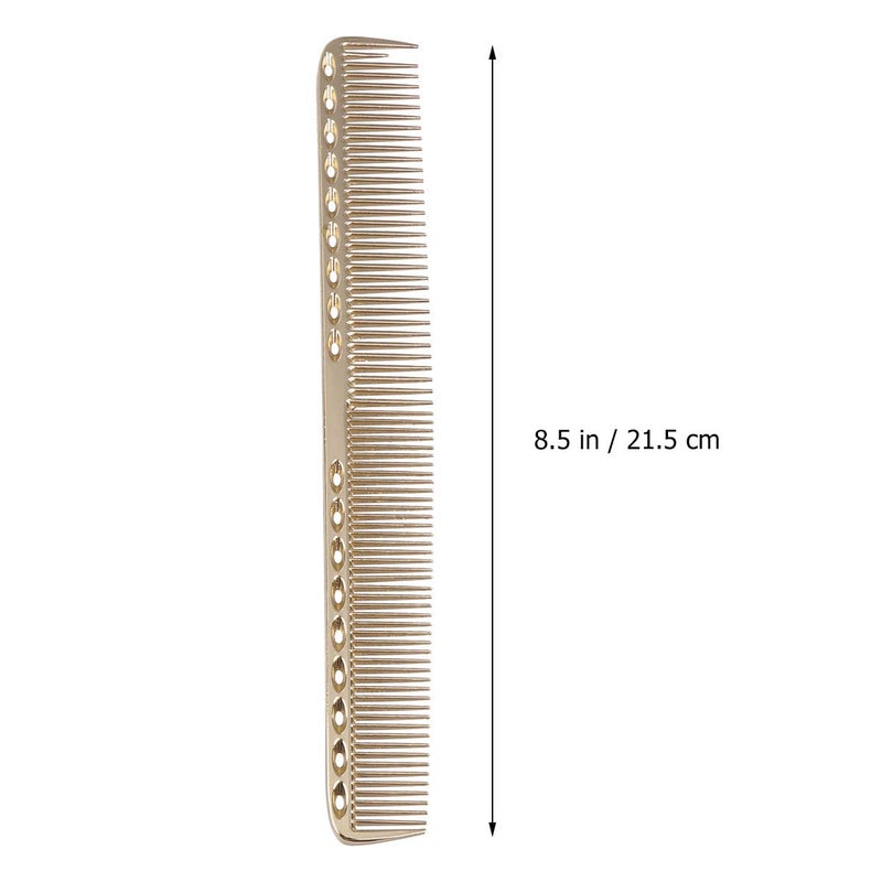 Stainless Steel Hair Comb Set Gold Tone Large Fork Comb Massage Styling Salon Home - Image 3
