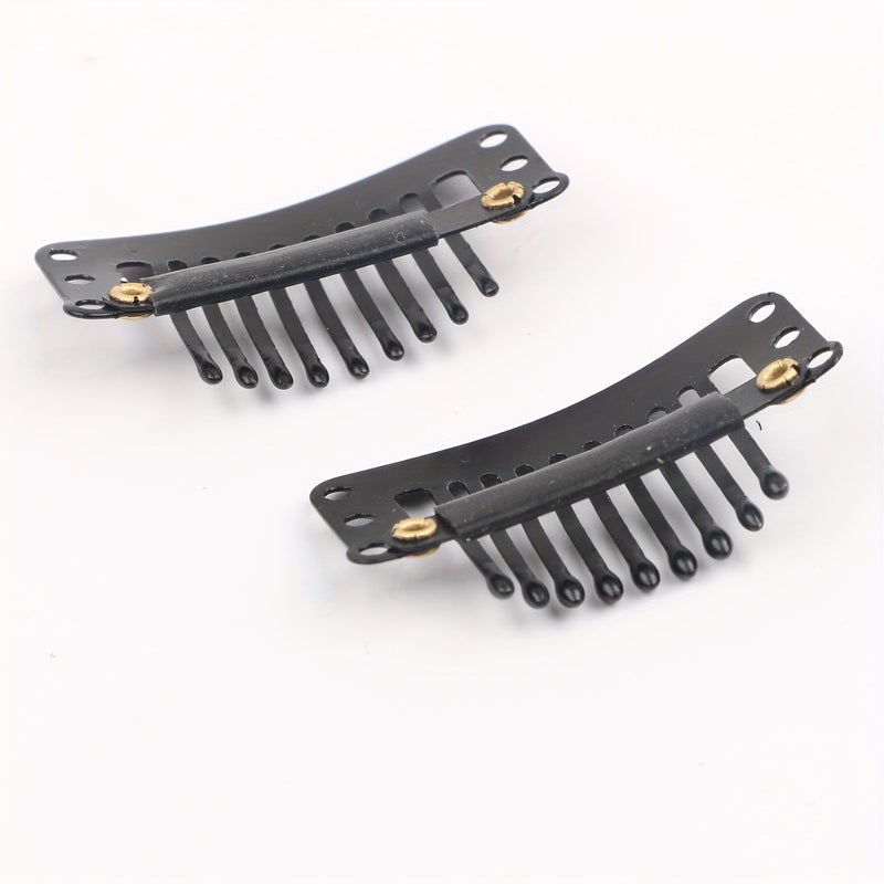 Brown Wig Clips Rubber Snap Clips for Women Hair Extensions - Image 3