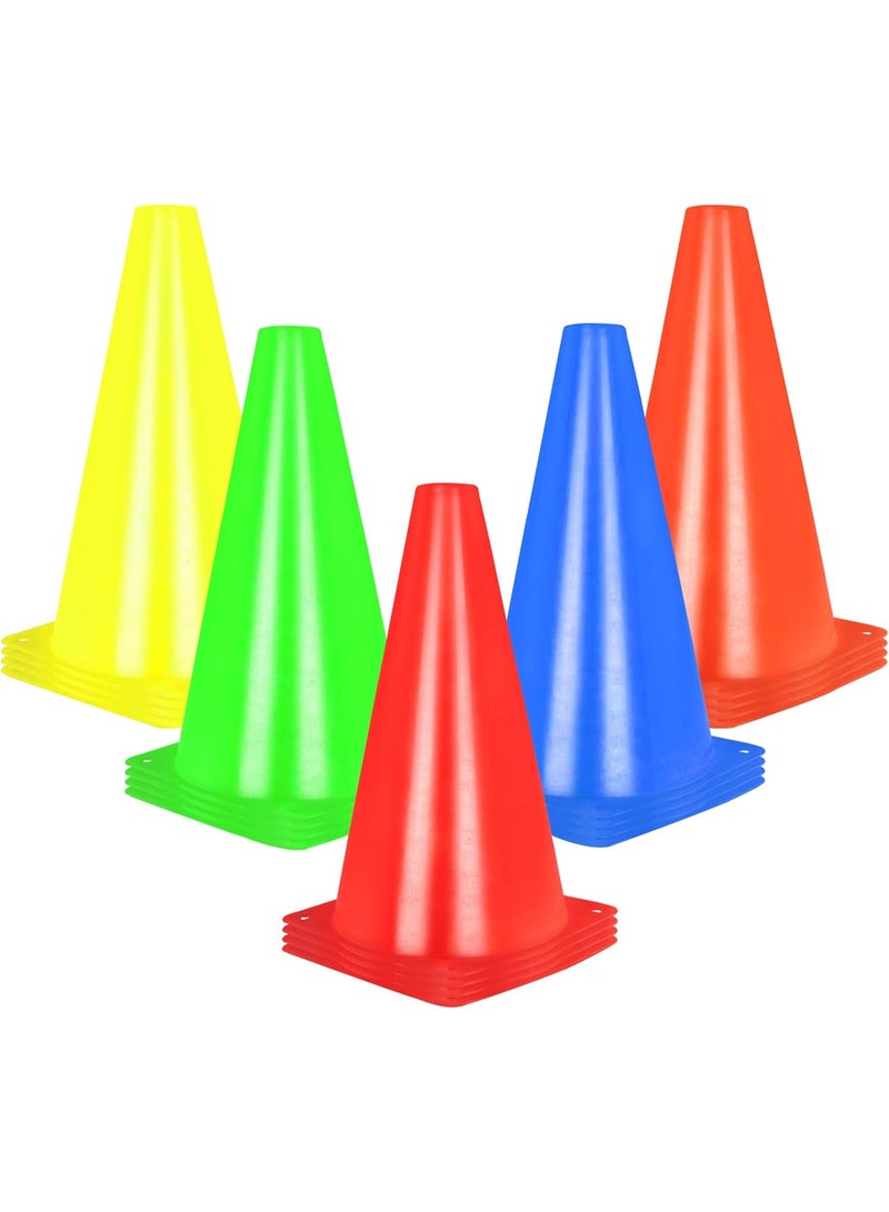 BEYTOR 9-Inch Orange Training Cones – Set of 10 Durable Sports Cones for Football, Agility, Fitness & Traffic Marking – High Visibility, Lightweight & Portable - Image 4