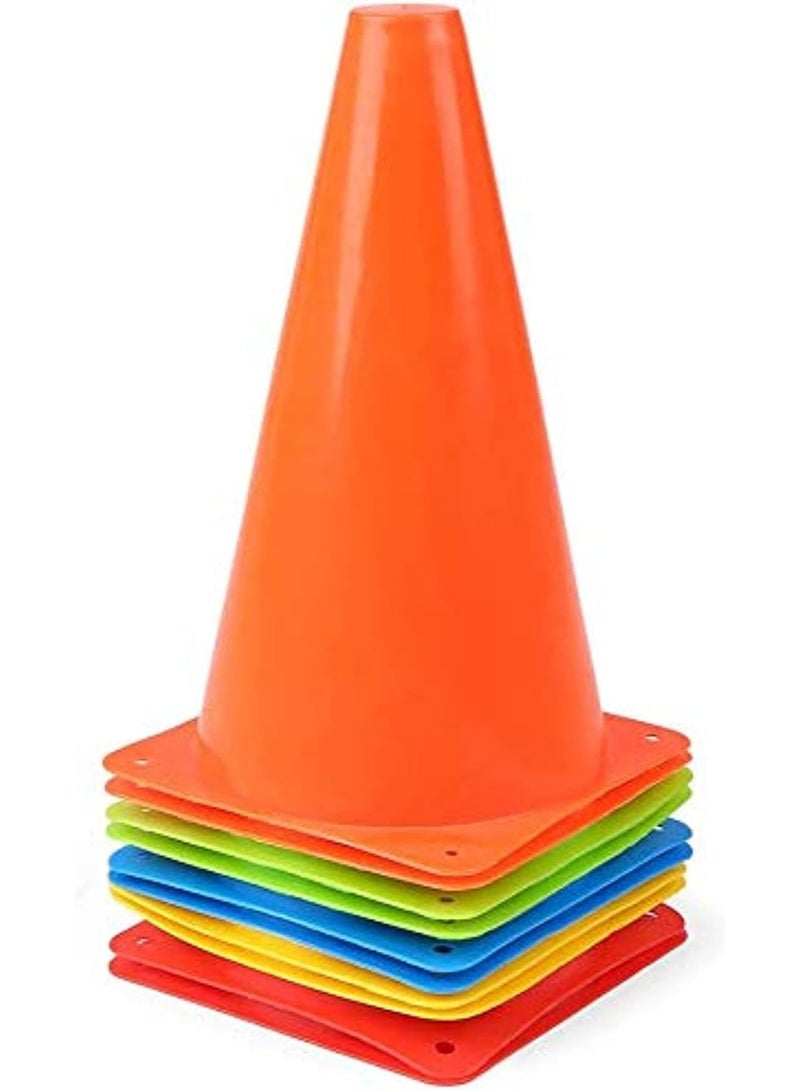 BEYTOR 9-Inch Orange Training Cones – Set of 10 Durable Sports Cones for Football, Agility, Fitness & Traffic Marking – High Visibility, Lightweight & Portable - Image 3