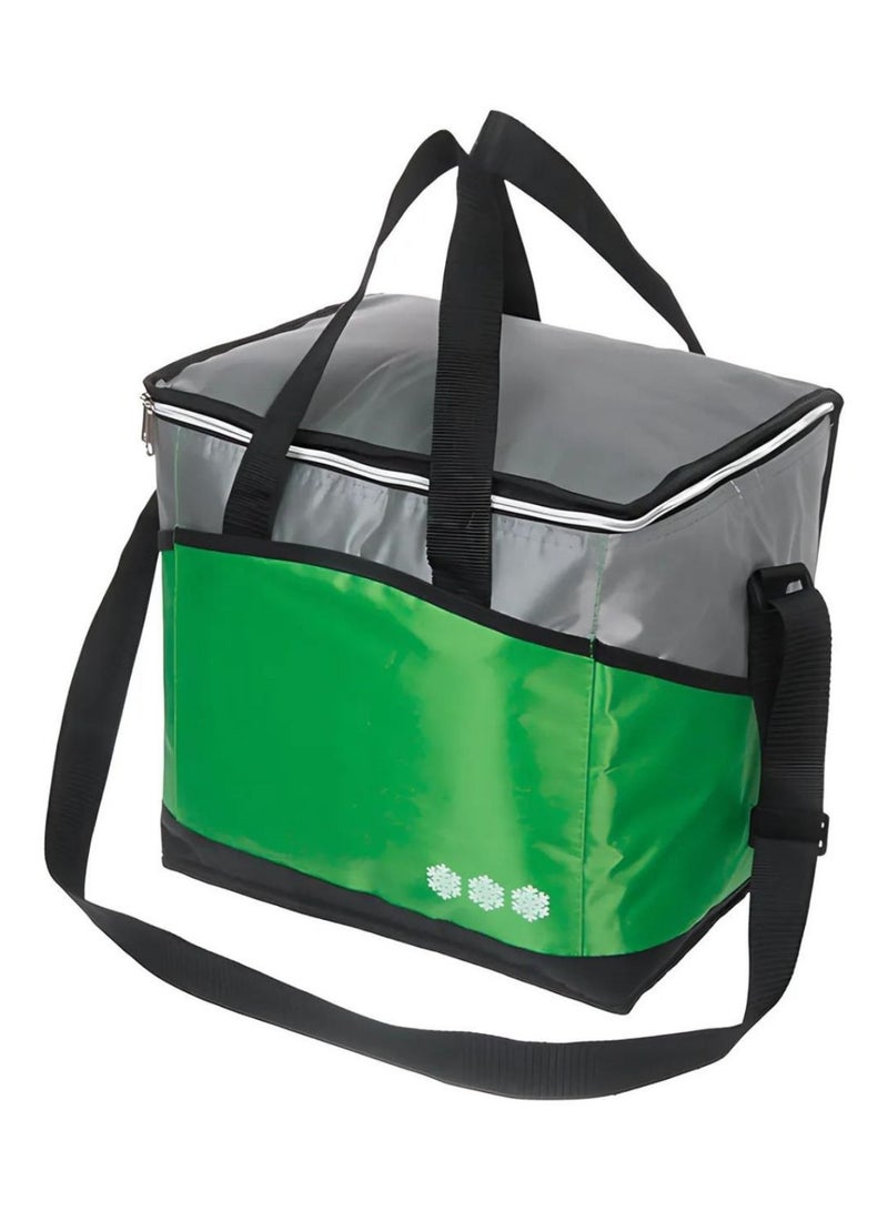 VIO 30L Large Reusable Insulated Cooler Bag Lightweight Oxford Cloth Large Capacity Thermal Waterproof Handbag For Hot Cold Refrigerated Food For Lunch Picnic Barbecue Beach Camping Picnic Outdoor Green - Image 1