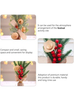 Generic 3Pcs Artificial Mini Tree 10.24Inch Tabletop Decoration Tree Fake Christmas Tree Tabletop Small Xmas Tree for Holiday Indoor DIY Holiday Decor  - Image 2