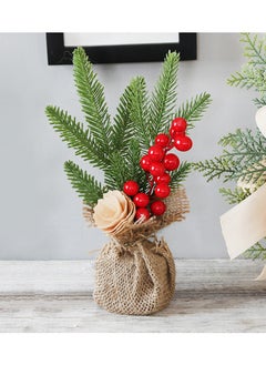Generic 3Pcs Artificial Mini Tree 10.24Inch Tabletop Decoration Tree Fake Christmas Tree Tabletop Small Xmas Tree for Holiday Indoor DIY Holiday Decor  - Image 3