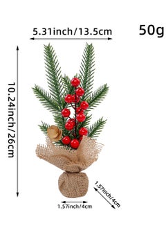 Generic 3Pcs Artificial Mini Tree 10.24Inch Tabletop Decoration Tree Fake Christmas Tree Tabletop Small Xmas Tree for Holiday Indoor DIY Holiday Decor  - Image 4