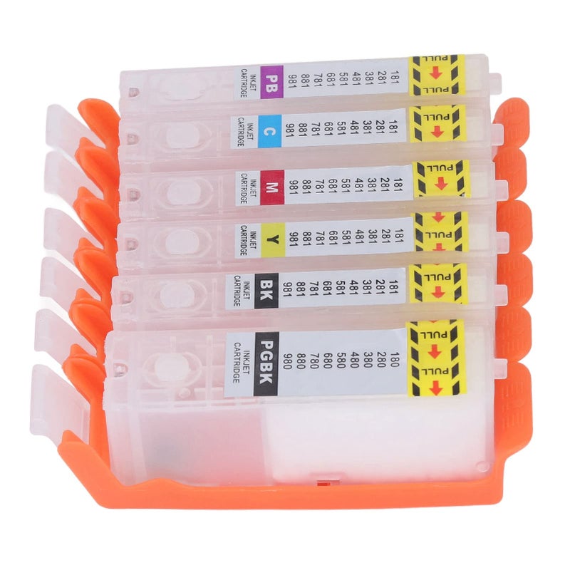 6 قطع حبر طابعة قابلة لإعادة التعبئة مجموعة خراطيش دائمة رقاقة صديقة للبيئة مادة بولي بروبيلين 280 281 - Image 5