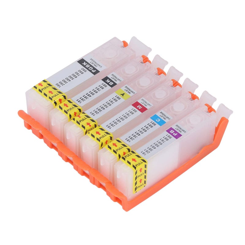 6 قطع حبر طابعة قابلة لإعادة التعبئة مجموعة خراطيش دائمة رقاقة صديقة للبيئة مادة بولي بروبيلين 280 281 - Image 4