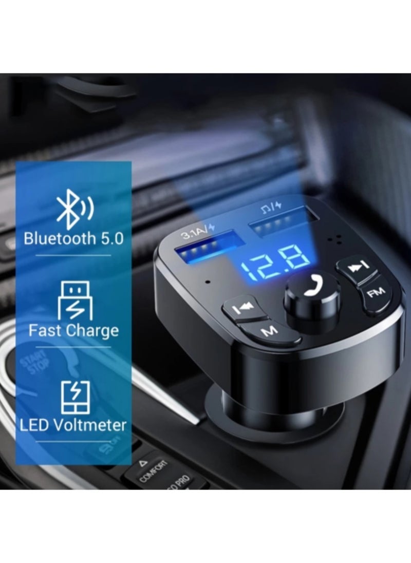 Car Bluetooth Charger Bluetooth Player Lossless Sound Quality USB Quick Charge - Image 1