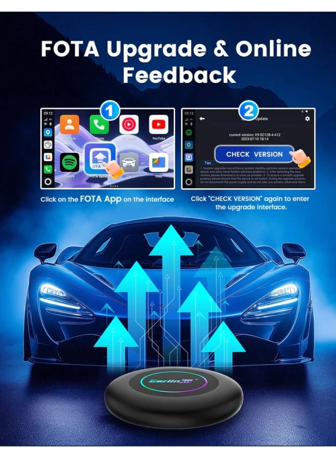Carlinkit TBox Ultra AI Box | Android 15 Smart Car Adapter | Wireless CarPlay & Android Auto | 8GB RAM 128GB ROM | Qualcomm 8-Core | 3-in-1 In-Car Entertainment System 2026 Model - Image 4