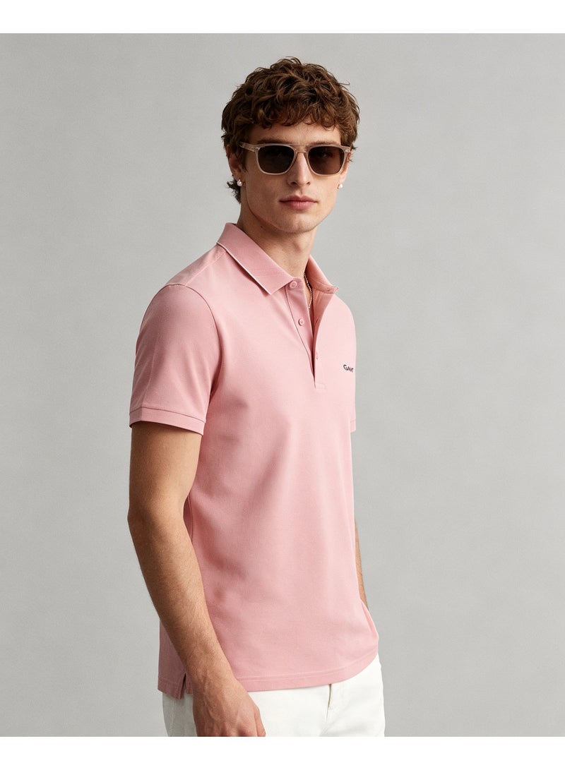 GANT Unisex Short Sleeve Collared Polo Shirt Casual Daily Wear Top Pink - Image 2