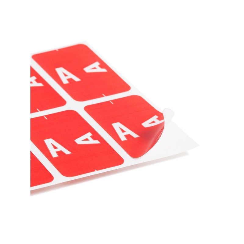Smead AlphaZ ACCS Color-Coded Alphabetic Label, A, Label Sheet, Red, 100 per Pack (67171), 1" x 1-5/8" - Image 5