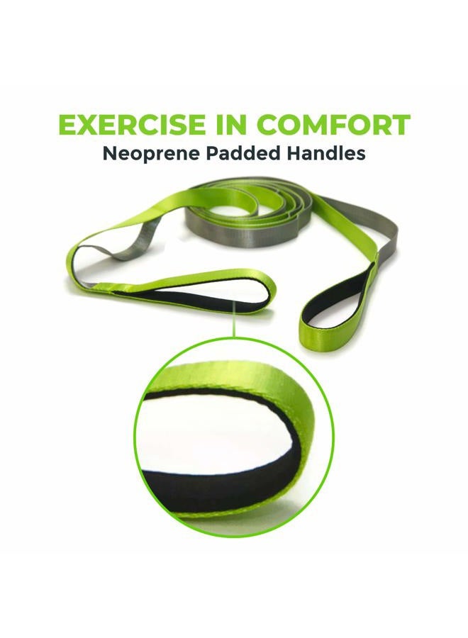 Gradient Fitness Stretching Strap for Physical Therapy, 12 Multi-Loop Stretch Strap 1" W x 8' L, Neoprene Handles, Physical Therapy Equipment, Yoga Straps for Stretching, Leg Stretcher (Green) - Image 5
