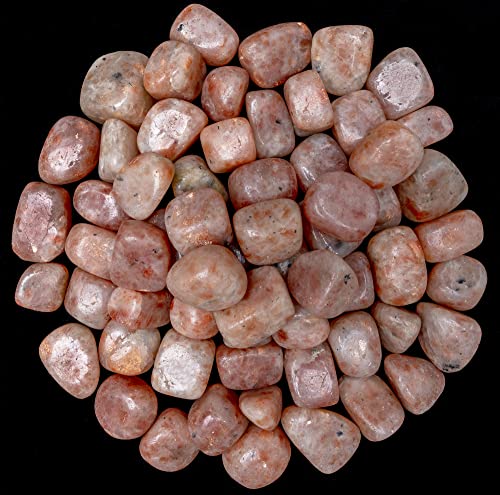 ZAICUS ZAICUS 1lb Sunstone Tumbled Stones  Polished Crystals Healing  Natural Stones  Feng Shui  Chakra Balancing  Good Luck  Reiki Gift  Home Decor  Size 2025 mm 