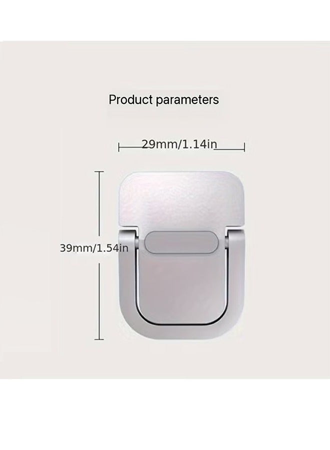 HY 2PCS Portable Keyboard Riser, Self-Adhesive Aluminum Alloy Mini Laptop Stand Invisible Heat DissipationComputer Keyboard Stand for Desk, Laptop Feet Compatible (Silver) - Image 3