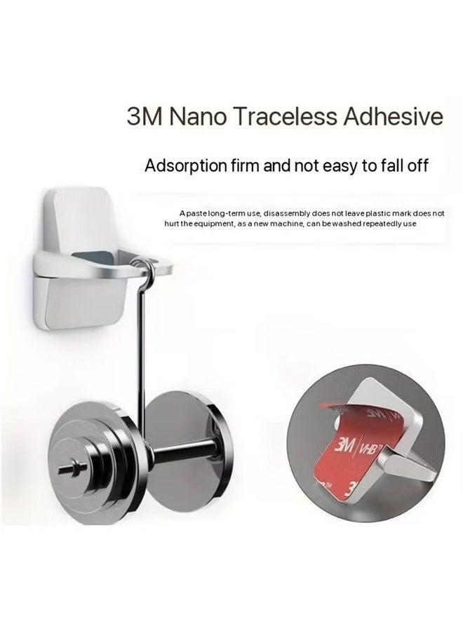 HY 2PCS Portable Keyboard Riser, Self-Adhesive Aluminum Alloy Mini Laptop Stand Invisible Heat DissipationComputer Keyboard Stand for Desk, Laptop Feet Compatible (Silver) - Image 5