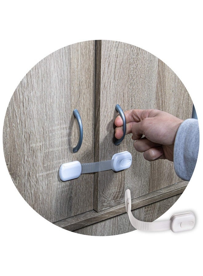 INAYA 6-Pack Child Proof Locks for Cabinet Doors, Drawers, Fridge, Toilet Seat, Dishwasher, Trash Can, Cupboard - 3M - No Drilling - Child Safety Locks for Cabinets and Drawers - Baby Proofing Cabinets Lock - Image 1