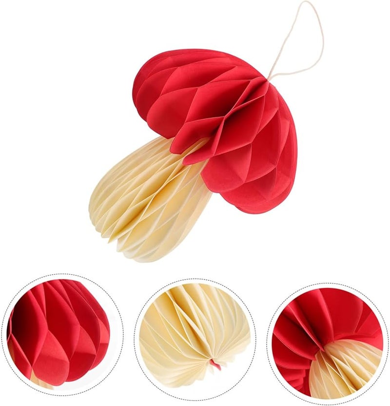 زينة كرة قرص العسل الفطرية المعلقة من الورق المقوى لحفلات الزفاف للعرض الداخلي والخارجي - Image 3