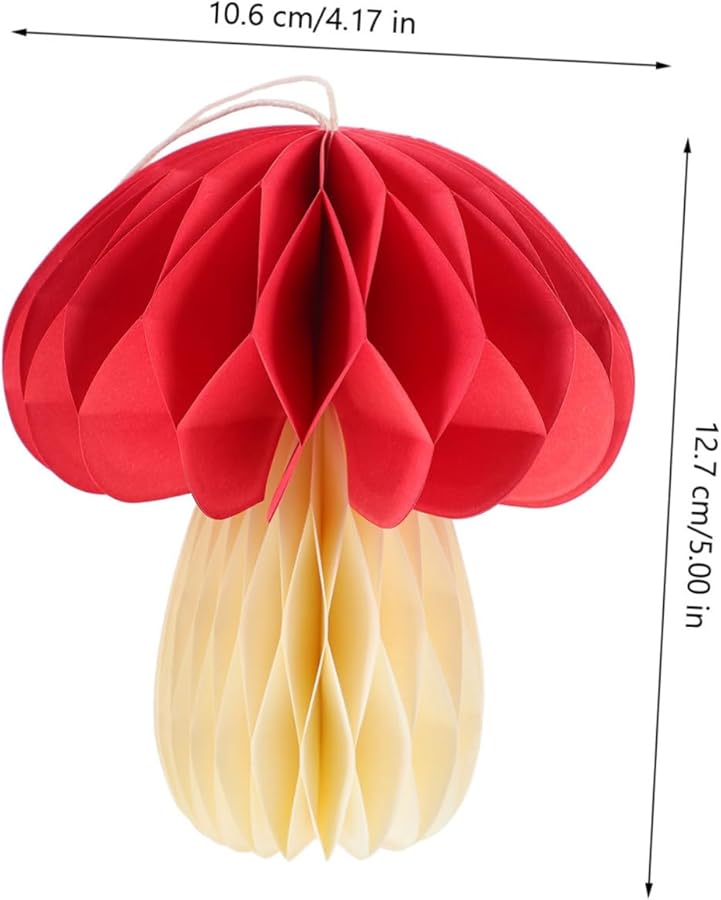 زينة كرة قرص العسل الفطرية المعلقة من الورق المقوى لحفلات الزفاف للعرض الداخلي والخارجي - Image 4