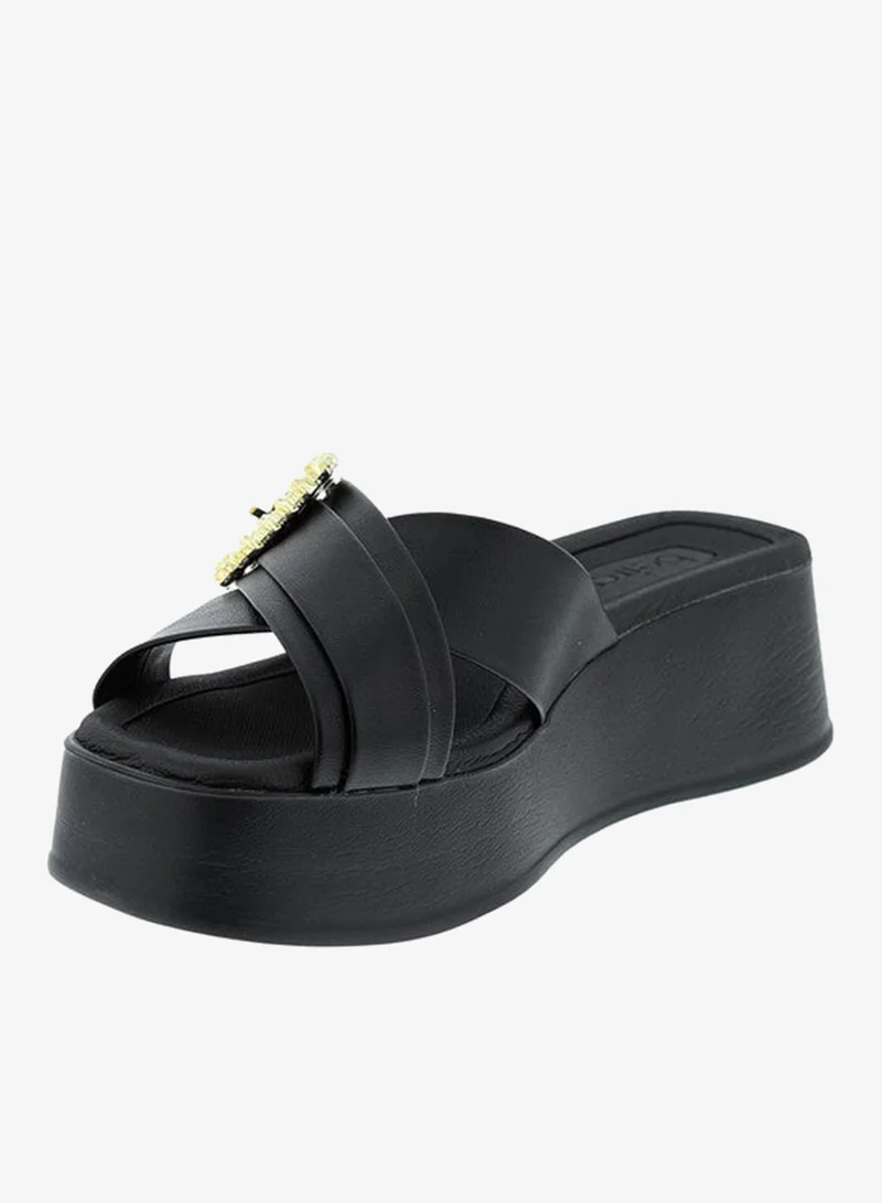 Beira Rio Black Flat Sandals for Women – Stylish Ladies Flat Sandals & Comfortable Flat Slippers for Women | Best Price UAE