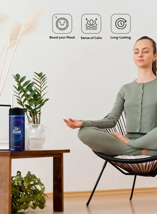 Dr Scent Dr Scent Breeze of Joy Luxury Aroma Oil Diffuser – 170ml | UK-Made Cedarwood & Velvet Cedar Fragrance | Perfect for Hotels, Large Rooms, and Offices