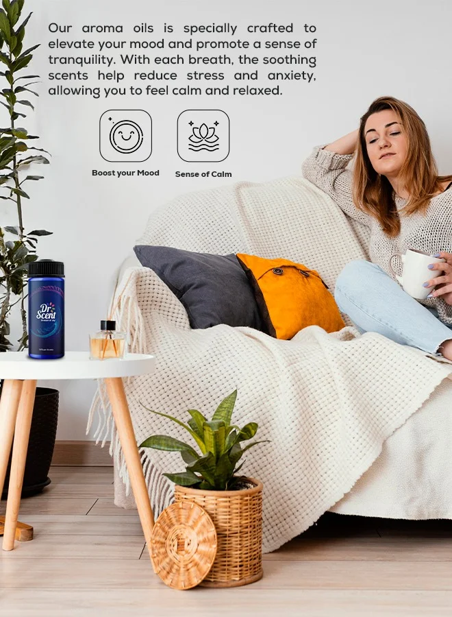 Dr Scent Dr Scent Breeze of Joy Luxury Aroma Oil Diffuser – 170ml | UK-Made Cedarwood & Velvet Cedar Fragrance | Perfect for Hotels, Large Rooms, and Offices