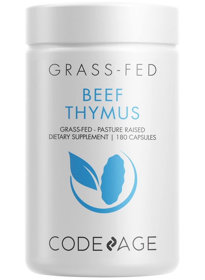 Codeage - Grass Fed Beef Thymus Supplement Superfood Freeze Dried Nondefatted Desiccated Thymus & Liver Pills Glandulars Meat Pasture Raised Beef Vitamins Nongmo 180 Capsules - Image 1