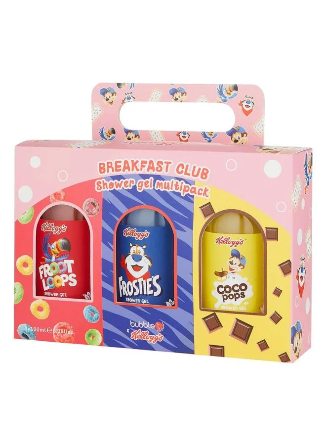 بابل تي كوزميتيكس Kelloggs Breakfast Club Shower Gel Set 3 x 100ml