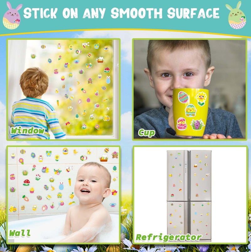 Dokeawo Easter Basket Stuffers Essentials for Kids Toddler, Easter Stickers, Reusable Sticker Books for Toddlers 2-4 Years 1-3 Boys Girls, Classroom Treasure Box Prizes, Party Favors, Gifts Crafts Activities - Image 4