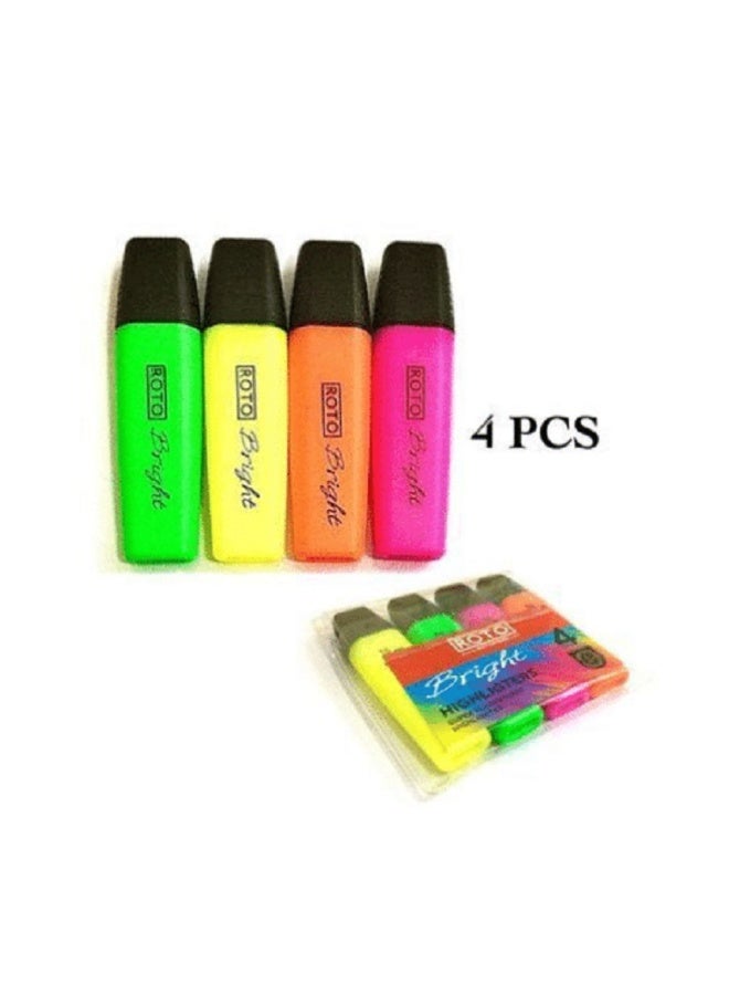 Roto Highlighter Bright Set of 4 Pens - Image 2
